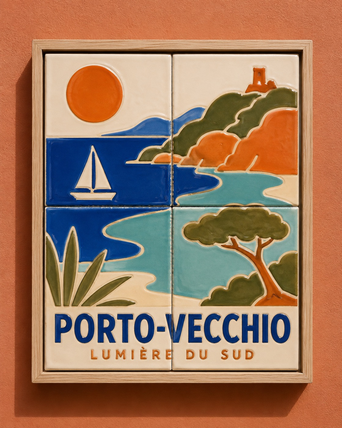 Affiche en céramique personnalisée, émaillée à la main
