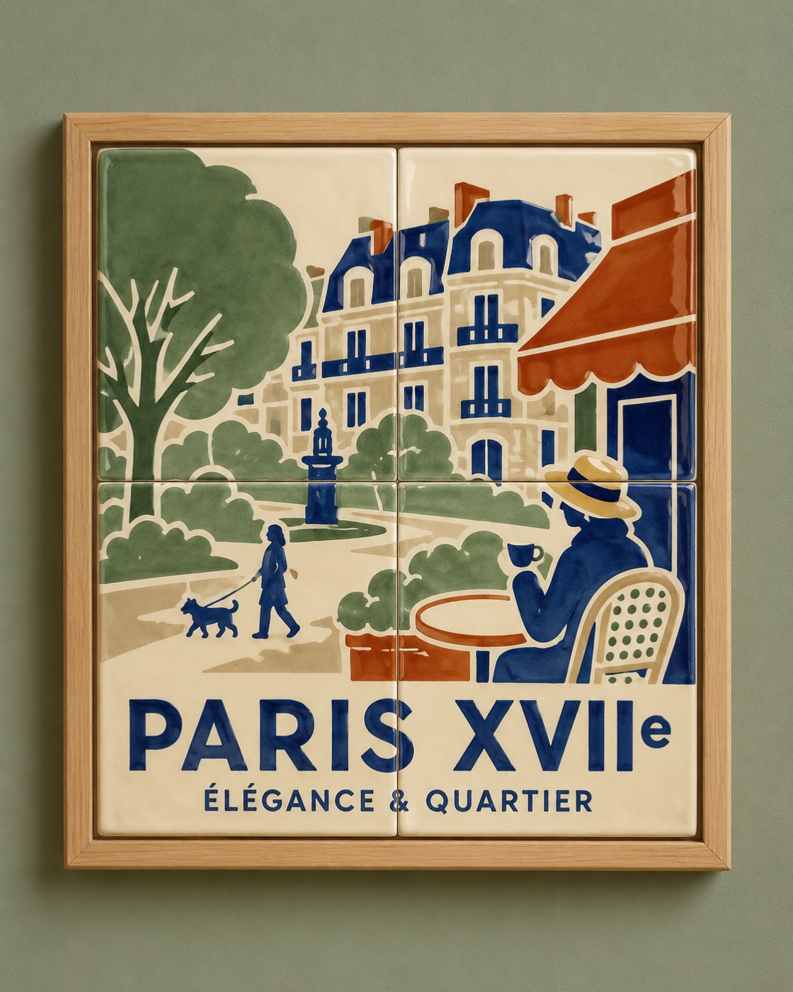 Affiche en céramique personnalisée, émaillée à la main