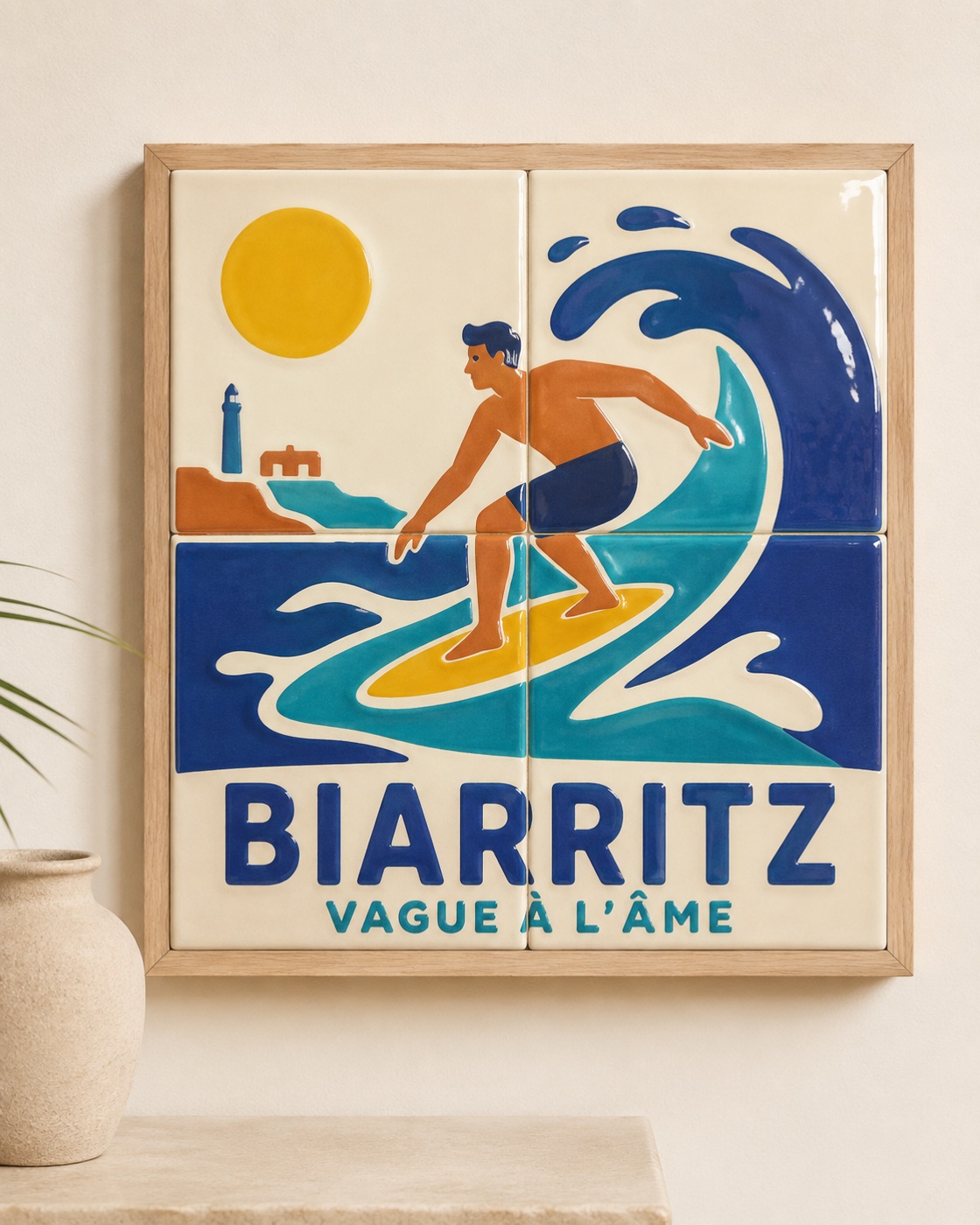 Affiche de ville en céramique, émaillée à la main, vue 2 sur 7