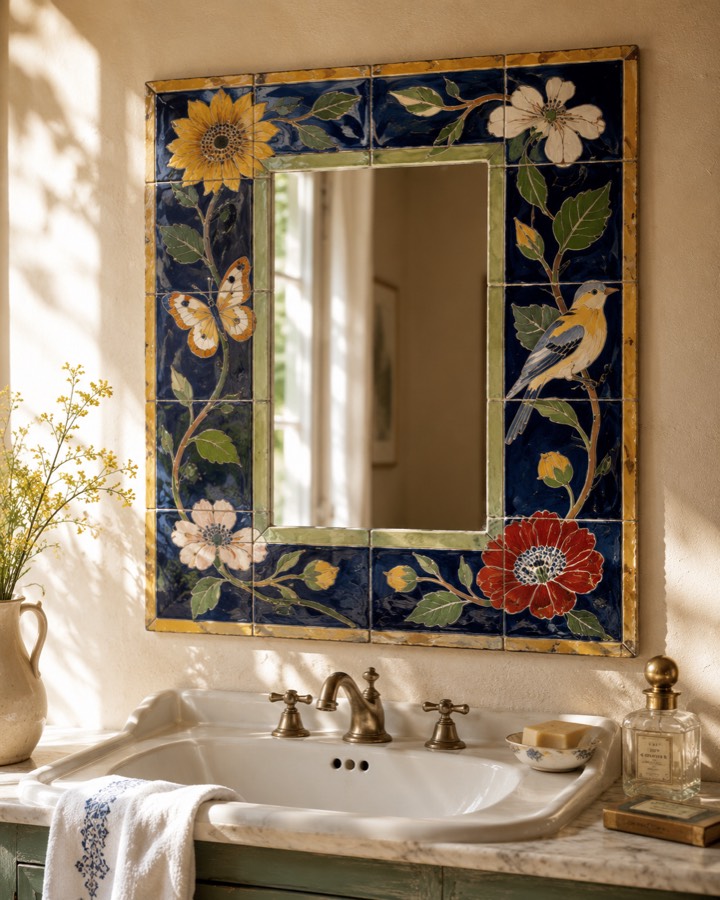 Contour de miroir en céramique, vue 2