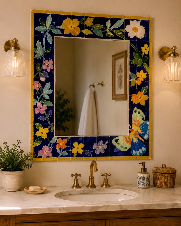 Contour de miroir en céramique, vue 3