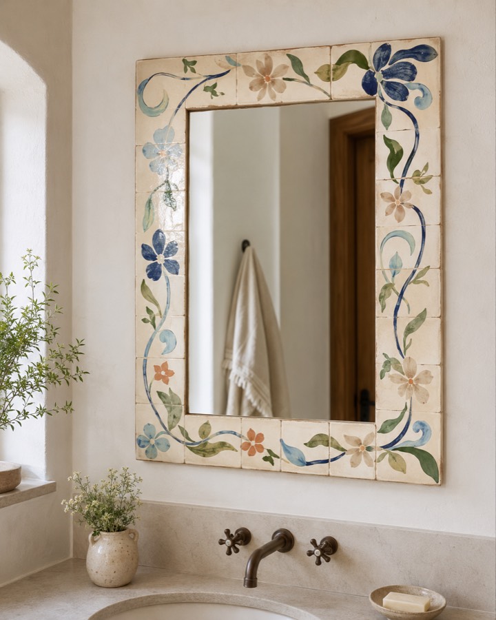Contour de miroir en céramique, vue 5