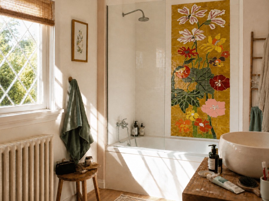 Fresque murale de salle de bain, vue 2