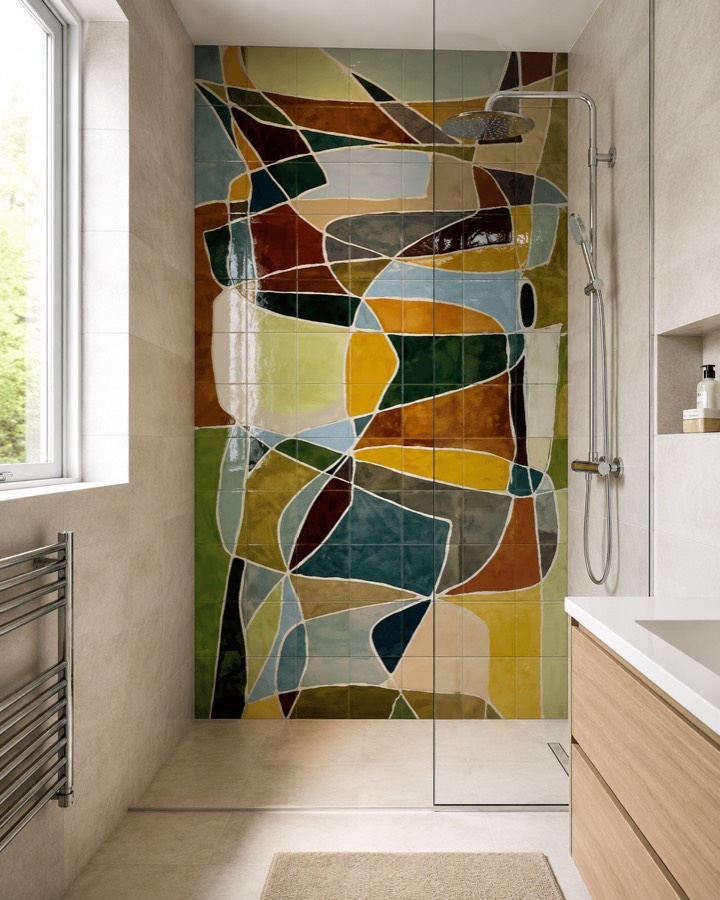 Fresque murale de salle de bain, vue 3