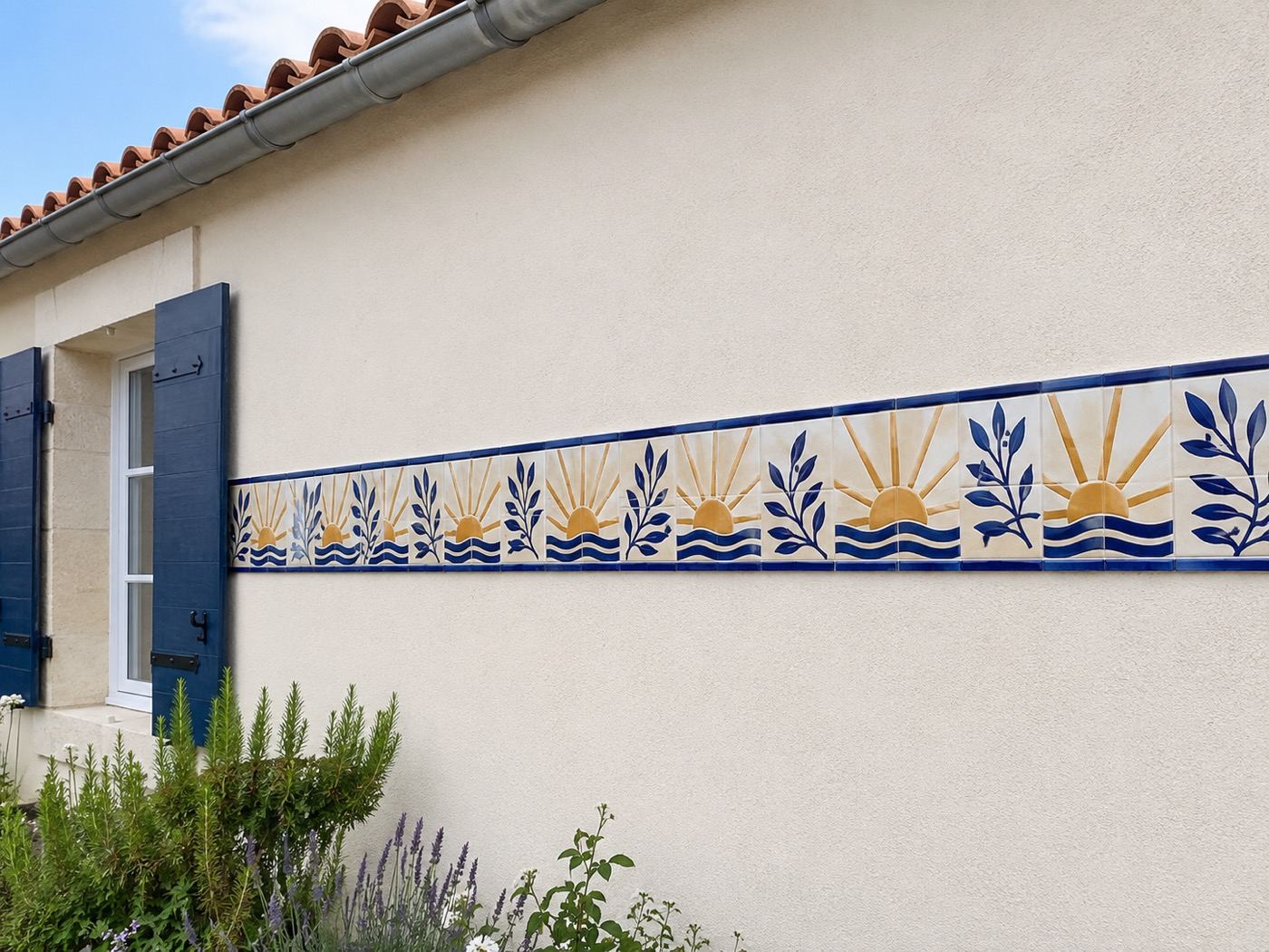 Frise de maison en céramique émaillée à la main, vue 11 sur 12