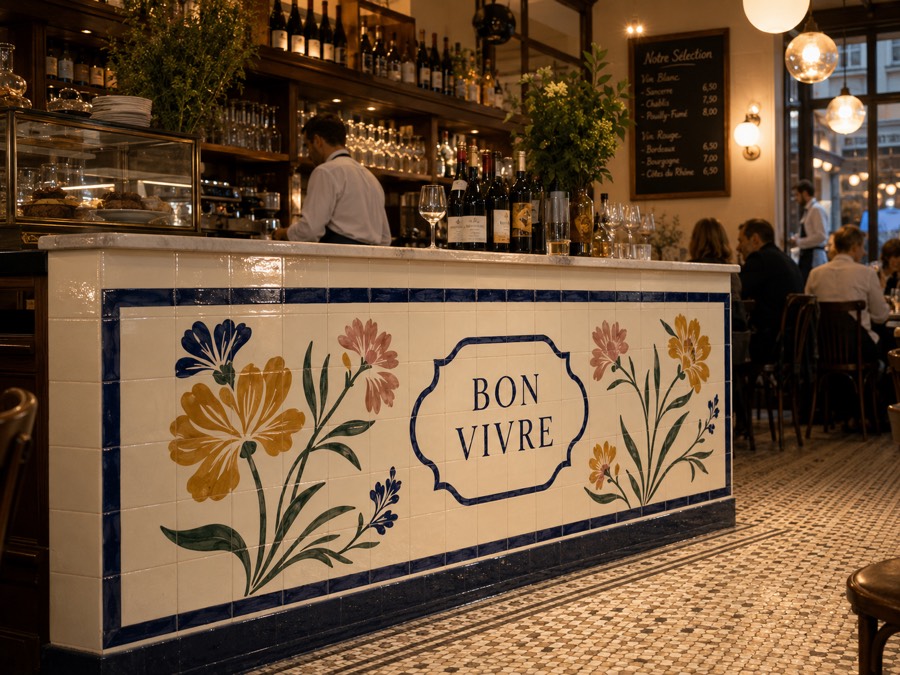 Habillage de bar ou crédence professionnelle, vue 2