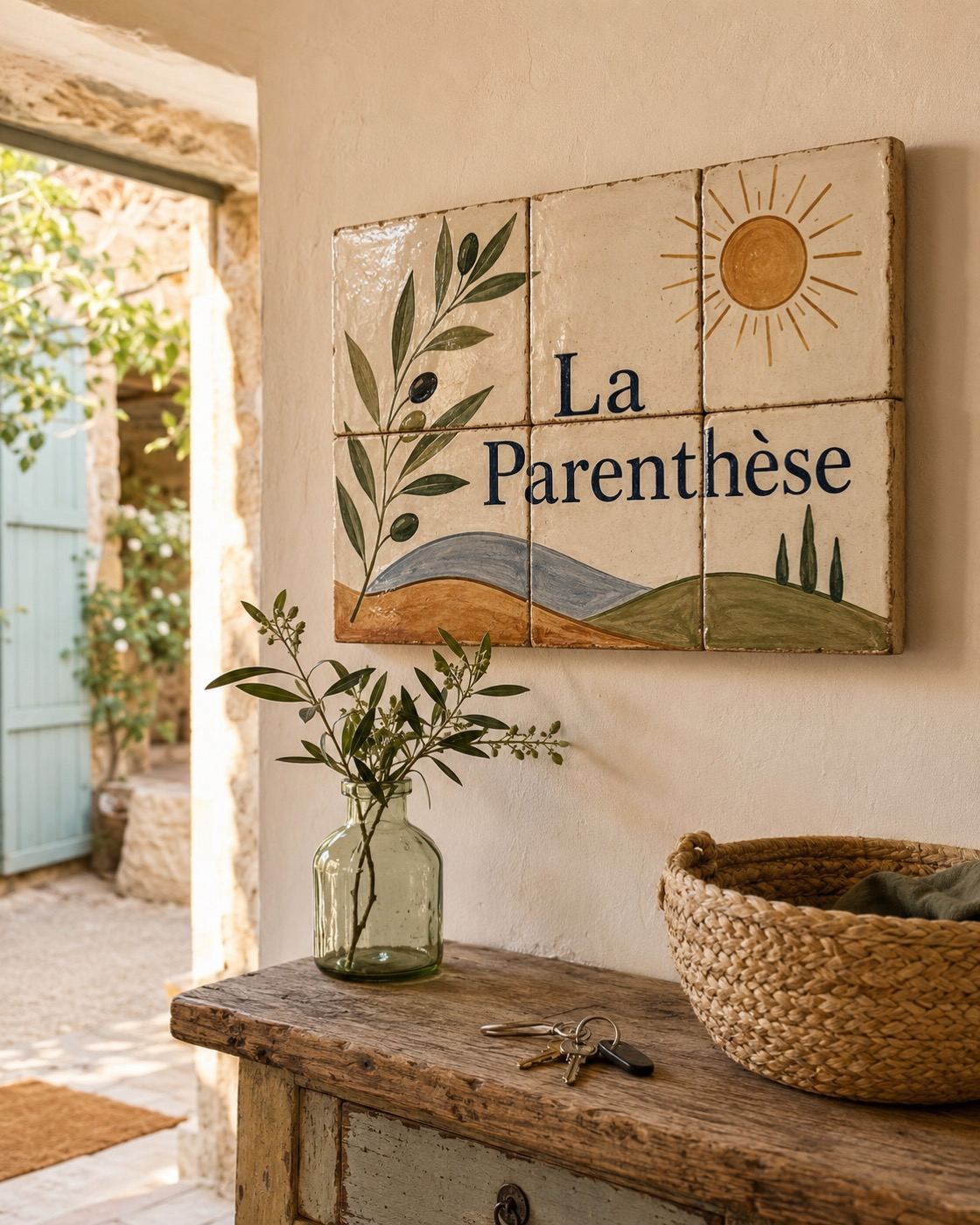 Panneau nom d’appartement en céramique émaillée à la main, vue 3 sur 5