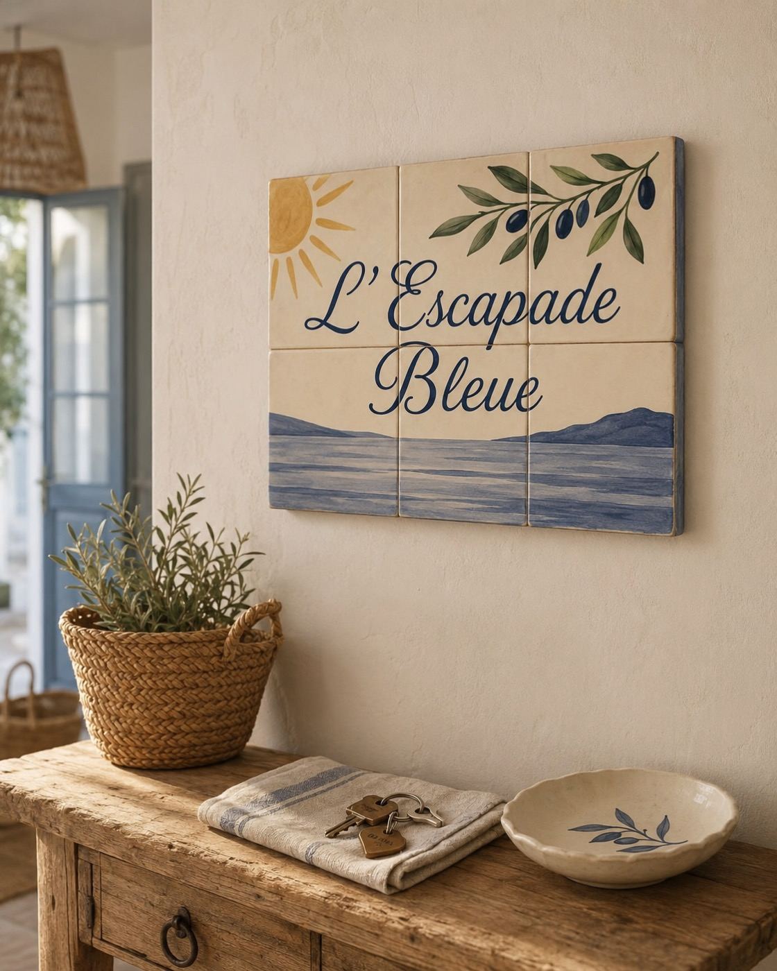 Panneau nom d’appartement en céramique émaillée à la main, vue 4 sur 5