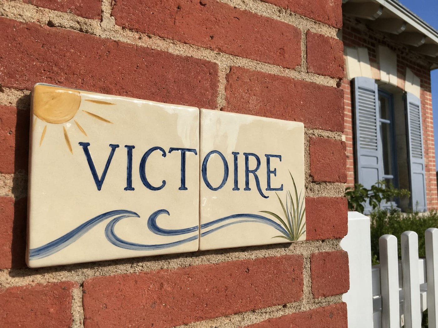 Nom de maison ou de villa en céramique émaillée à la main, vue 10 sur 29