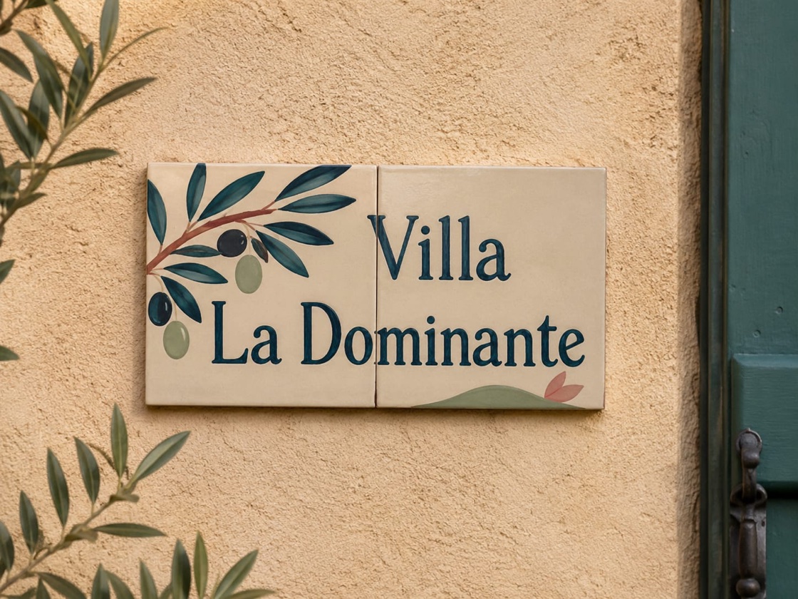 Nom de maison ou de villa en céramique émaillée à la main, vue 19 sur 29