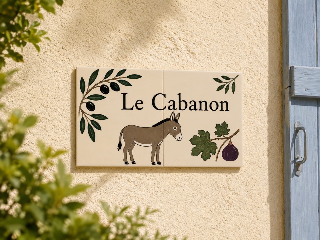 Nom de maison ou de villa en céramique émaillée à la main, vue 21 sur 29