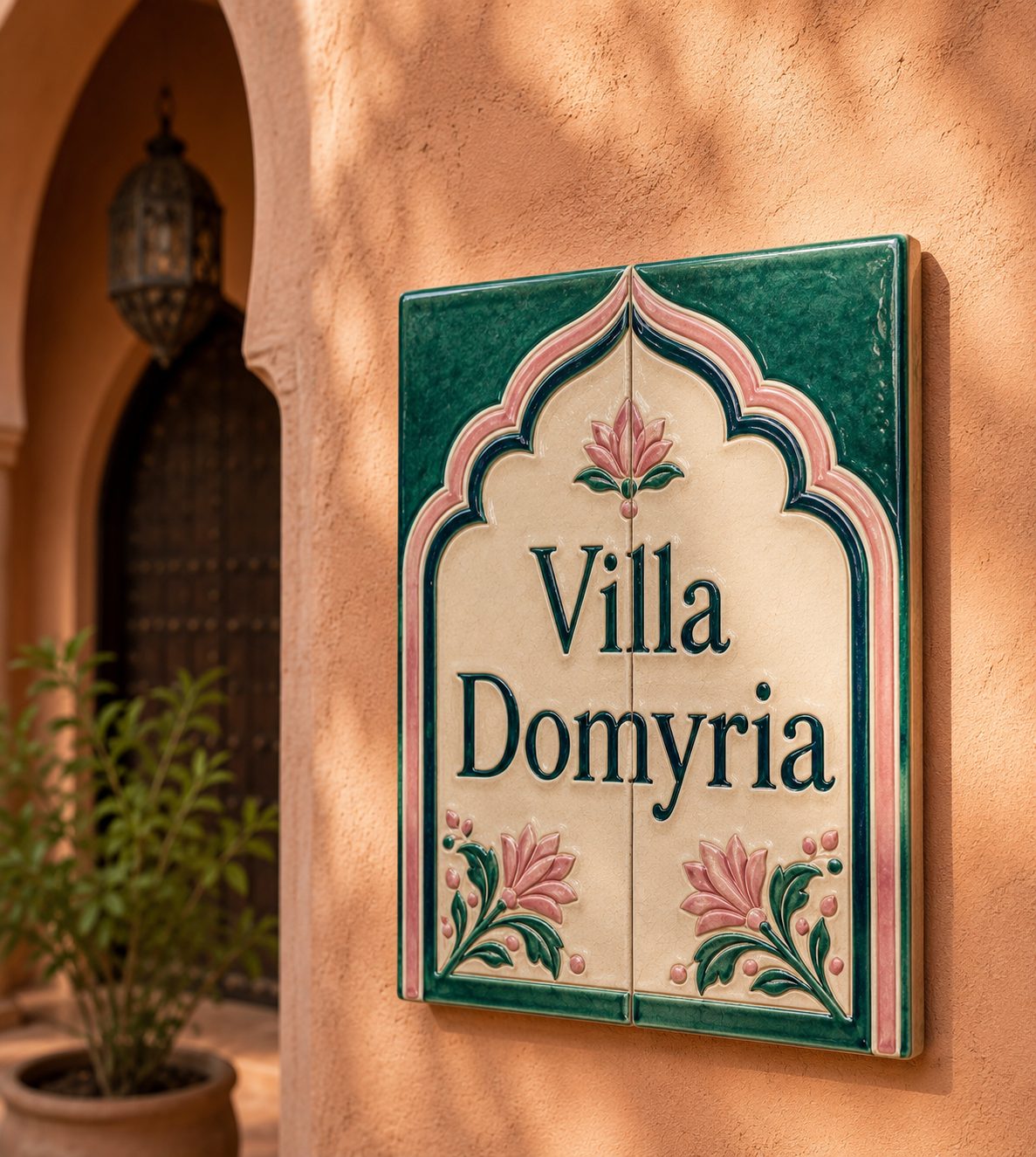 Nom de maison ou de villa en céramique émaillée à la main, vue 22 sur 29