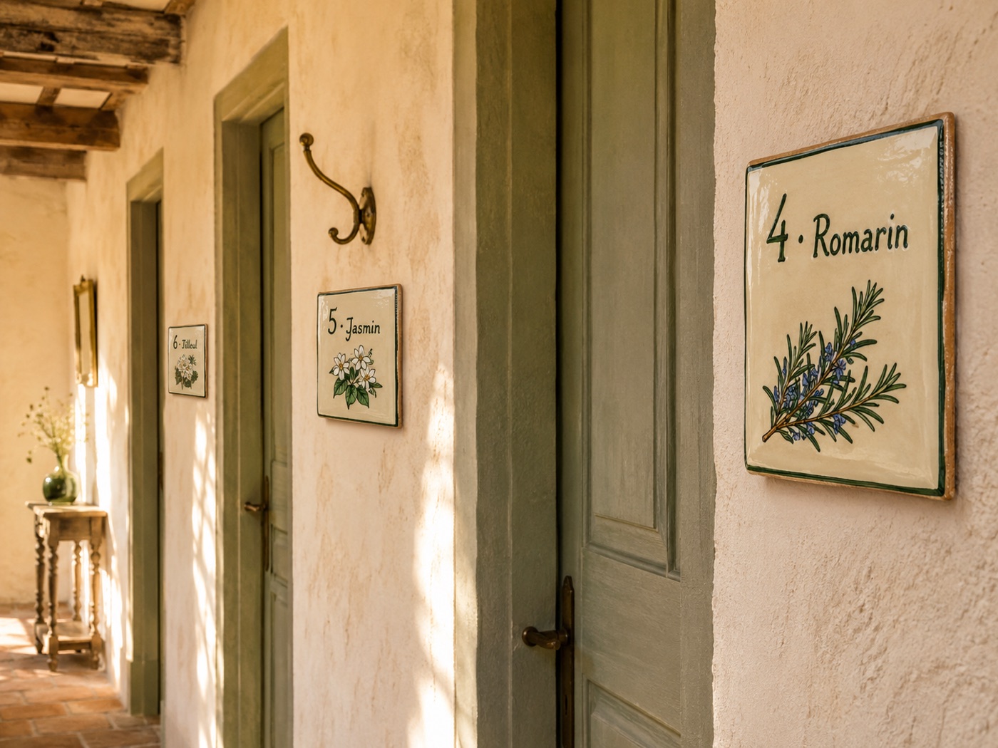 Numéros de chambre, hôtel & gîte en céramique émaillée à la main