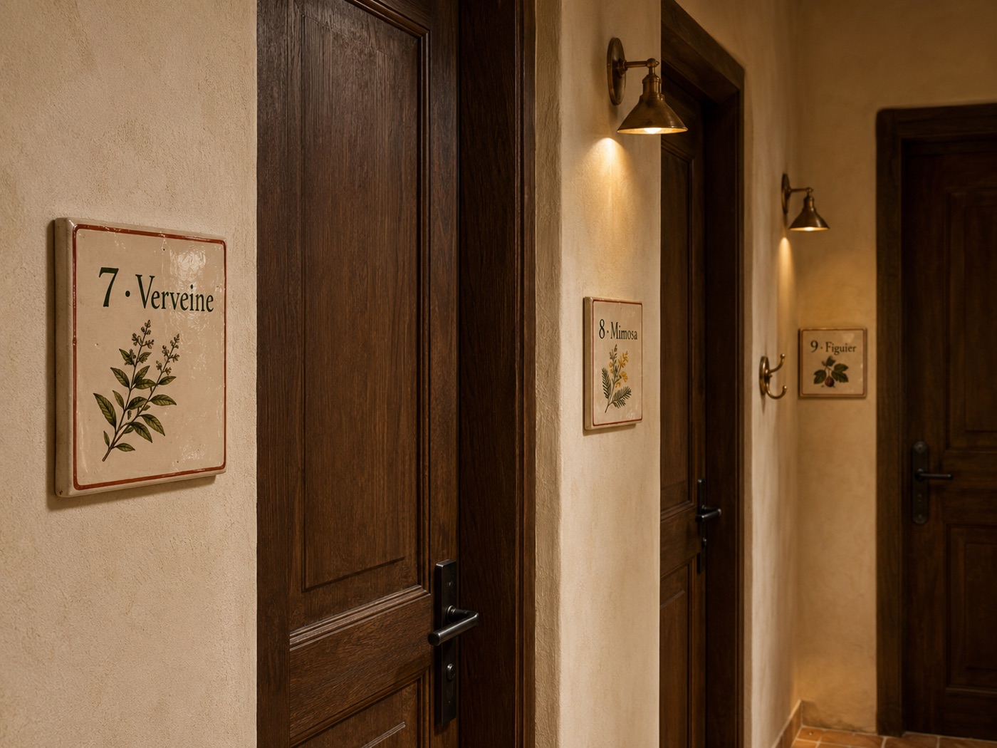 Numéros de chambre, hôtel & gîte en céramique émaillée à la main