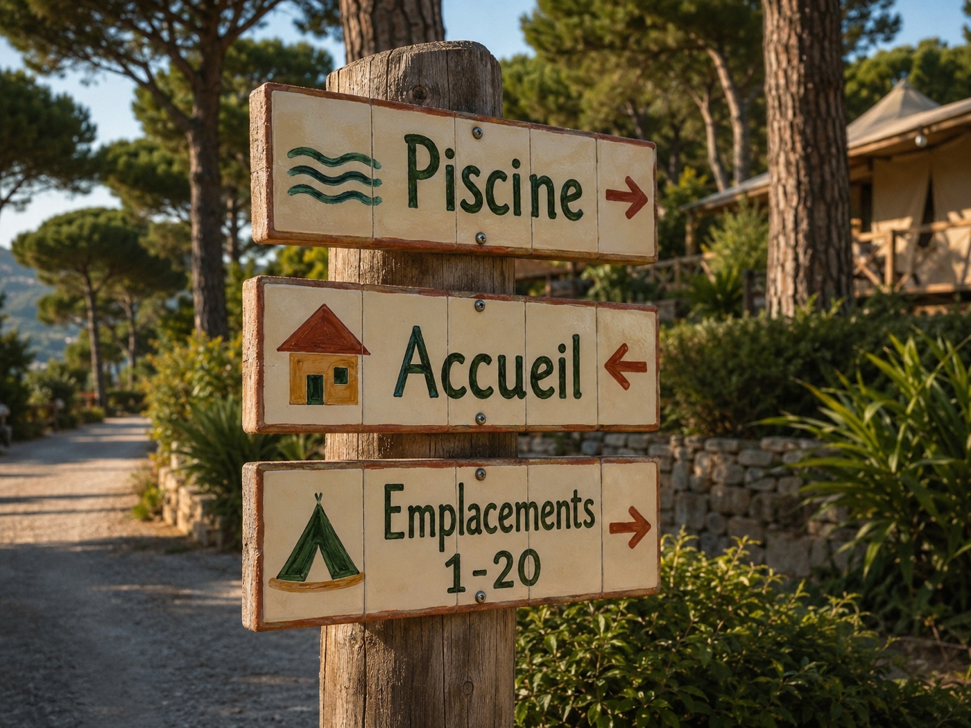 Plaques et panneaux de camping en céramique émaillée à la main, vue 2 sur 4