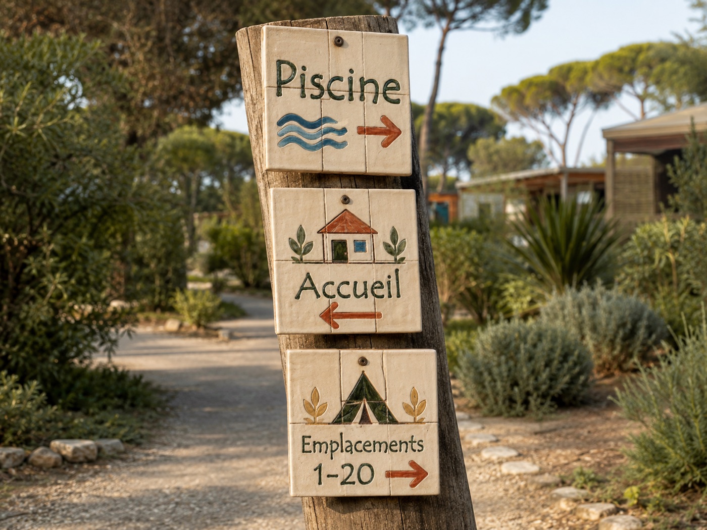 Plaques et panneaux de camping en céramique émaillée à la main, vue 4 sur 4