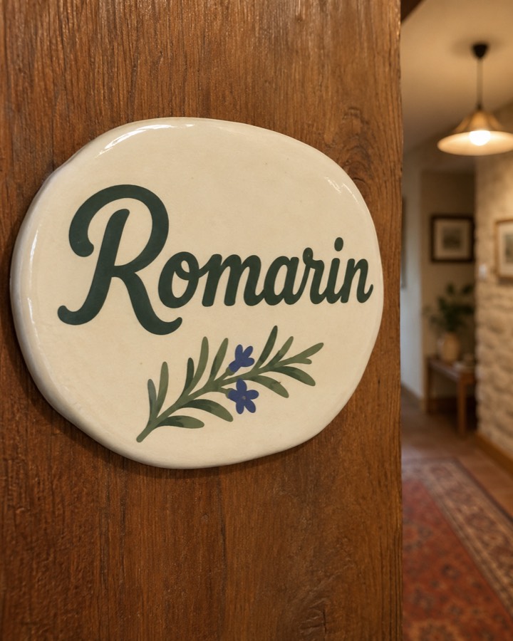 Plaque de chambre, gîte ou chambre d’hôtes, vue 2
