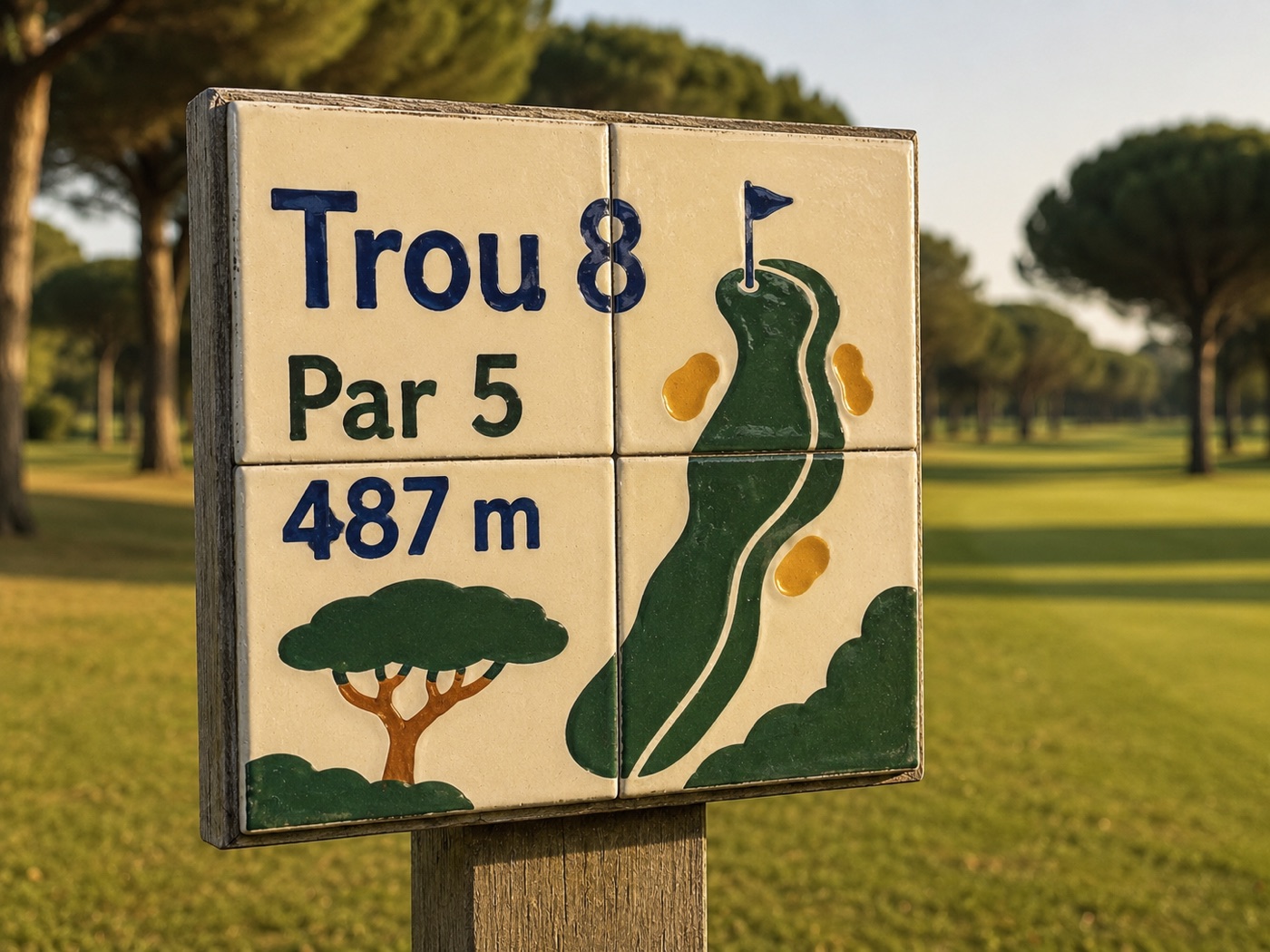Plaque de golf personnalisée en céramique émaillée à la main, vue 3 sur 4