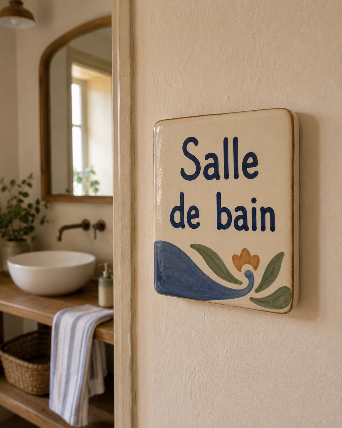 Plaque de pièce en céramique émaillée à la main, vue 2 sur 5
