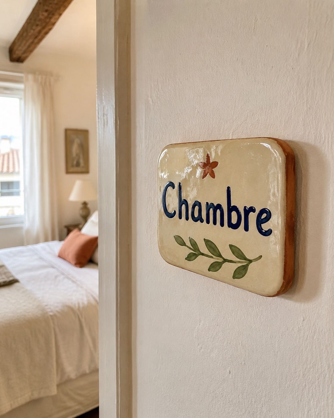Plaque de pièce en céramique émaillée à la main, vue 3 sur 5