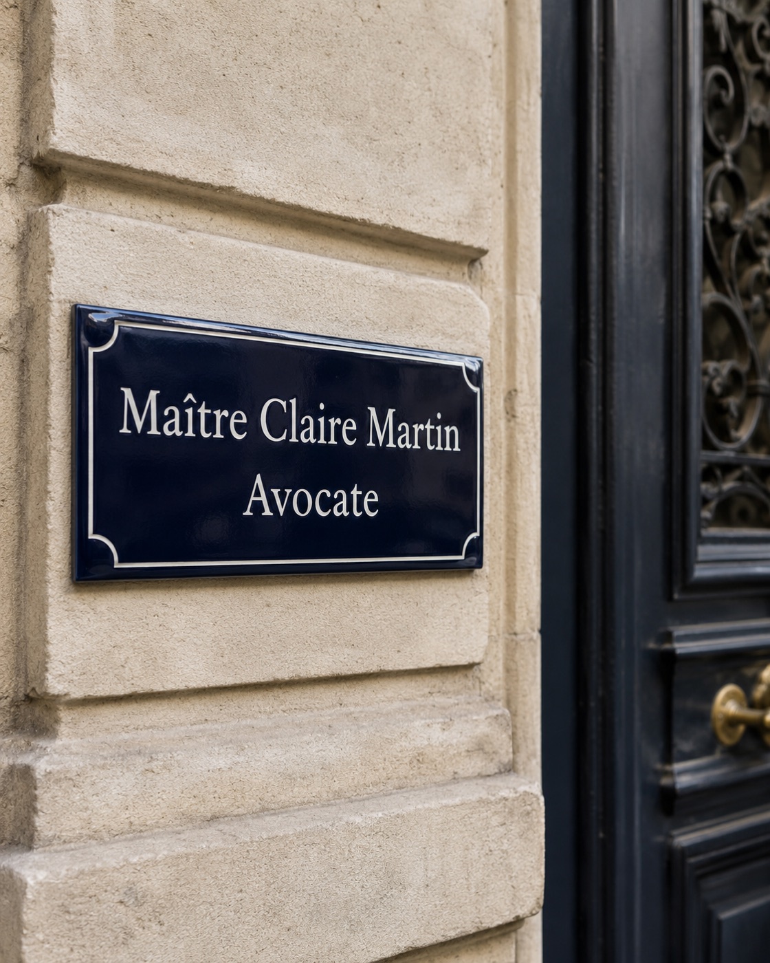 Plaque de profession libérale en céramique émaillée à la main, vue 2 sur 4