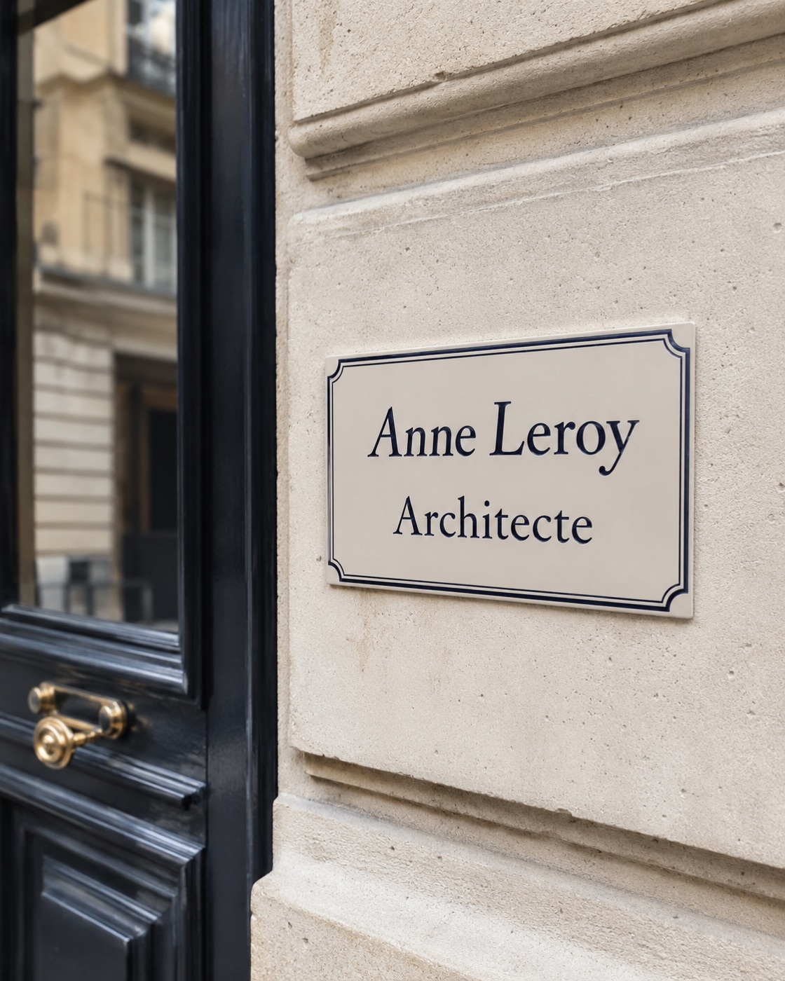 Plaque de profession libérale en céramique émaillée à la main, vue 4 sur 4