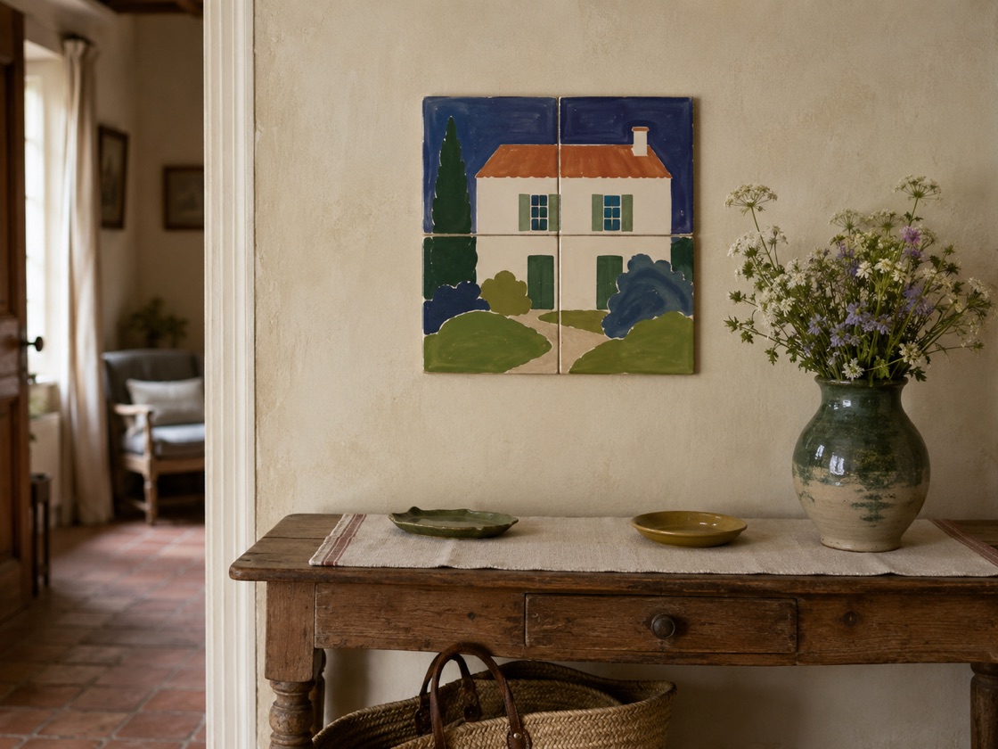 Portrait de maison en céramique émaillée à la main, vue 12 sur 12