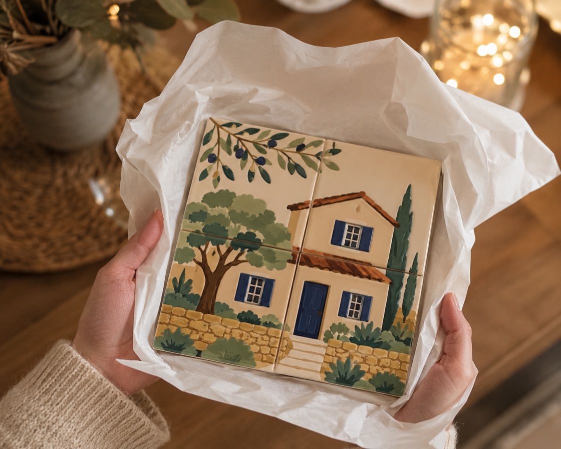 Portrait de maison en céramique émaillée à la main, vue 5 sur 12