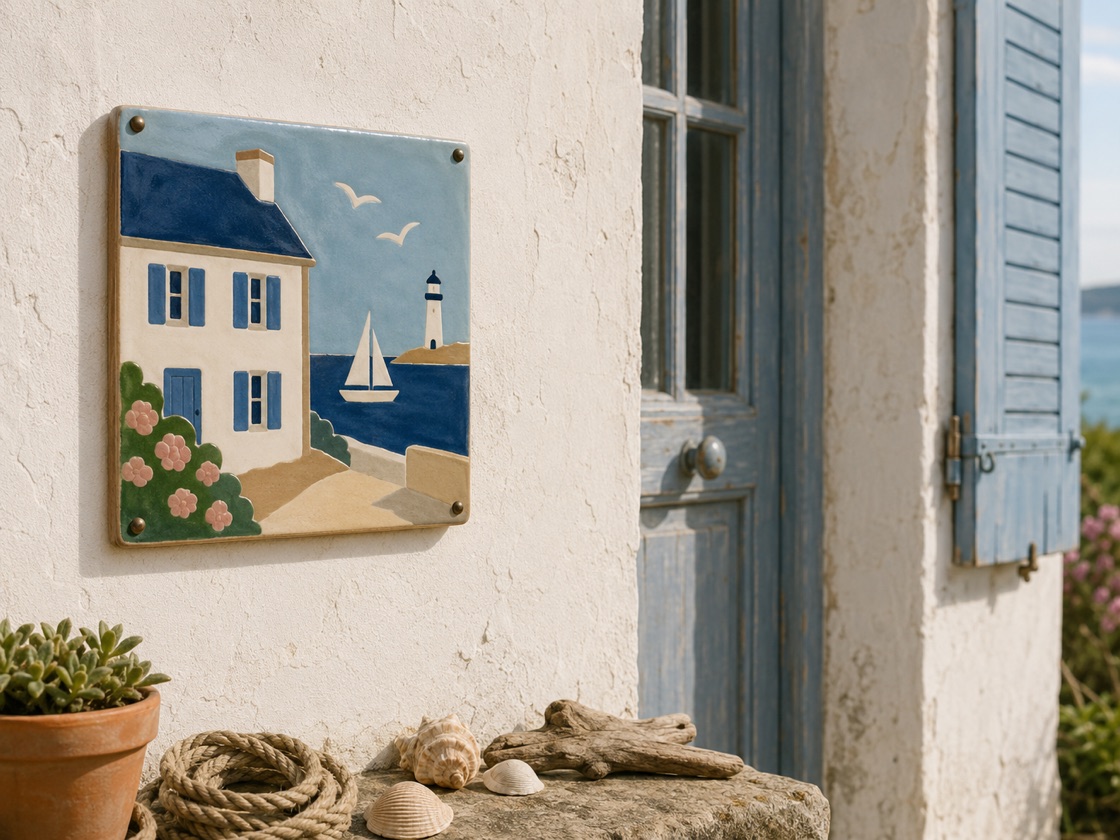 Portrait de maison en céramique émaillée à la main, vue 8 sur 12