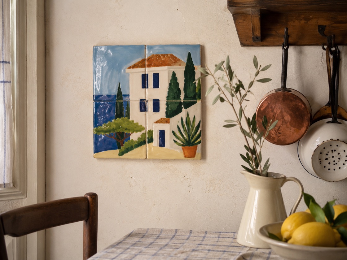 Portrait de maison en céramique émaillée à la main, vue 9 sur 12