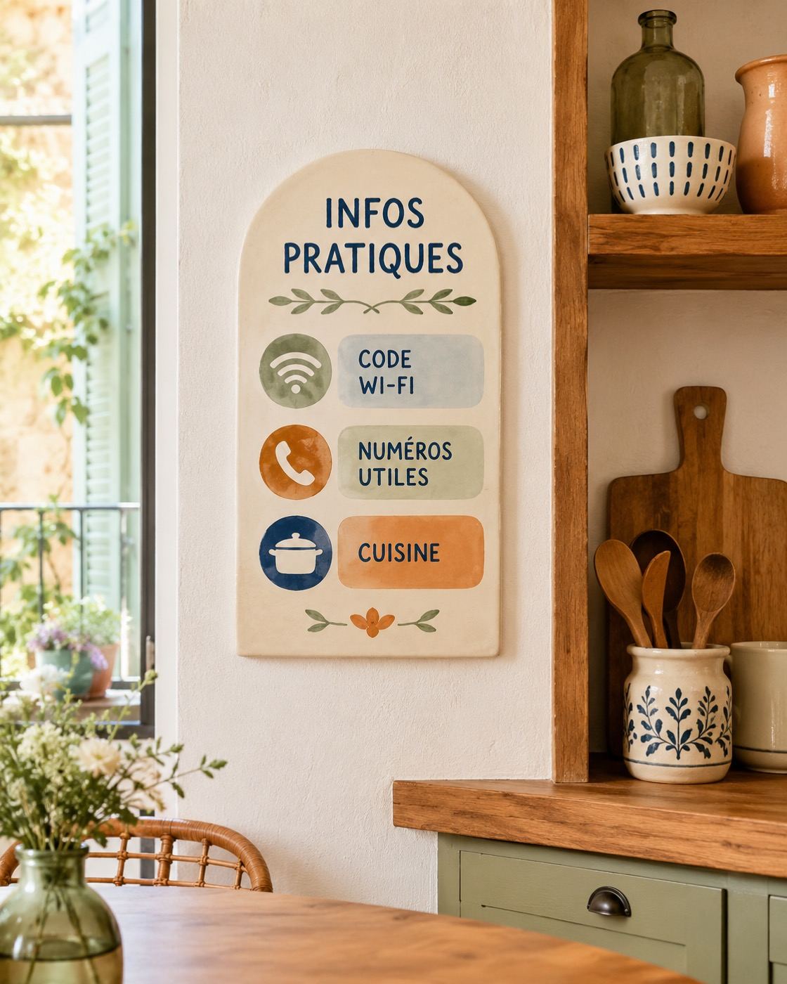 Règles de la maison en céramique émaillée à la main, vue 3 sur 4