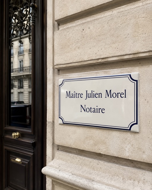 Plaque de profession libérale en céramique émaillée à la main